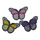 Large Butterfly Iron on Applique - 3pk