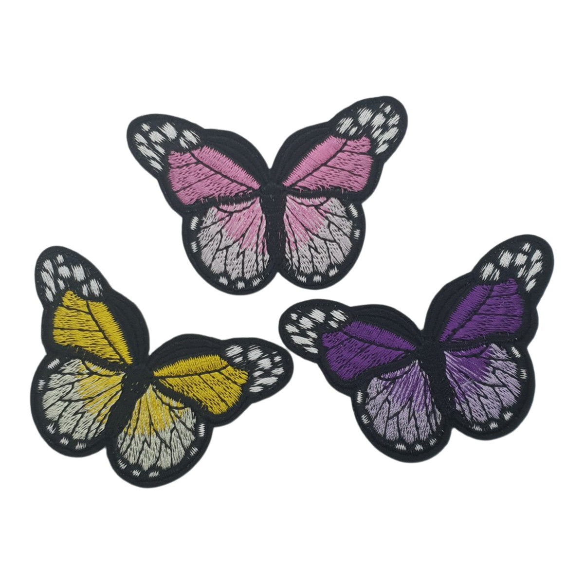Butterfly Patch ,iron-on Purple Butterfly Patch ,butterfly Embroidered Patch,  422 