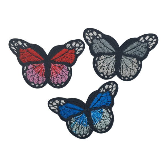 Large Butterfly Iron on Applique - 3pk