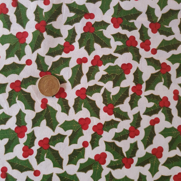 Christmas Holly Quilting Cotton