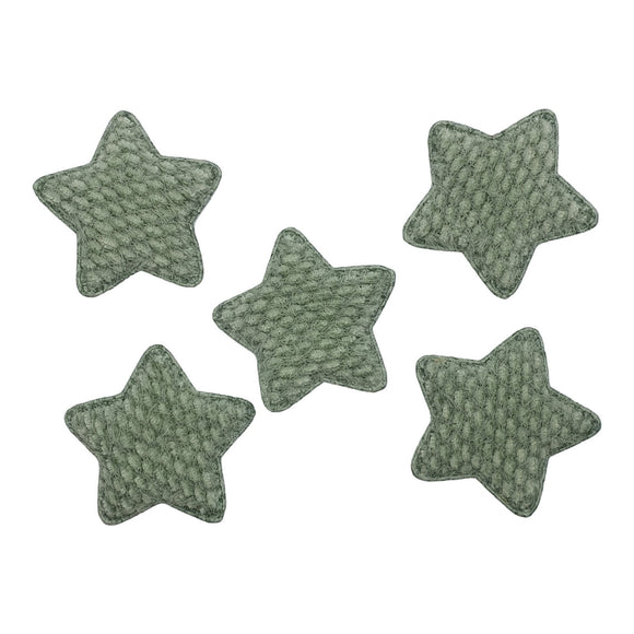 Puffy Textured Star Appliques - Large 5pack