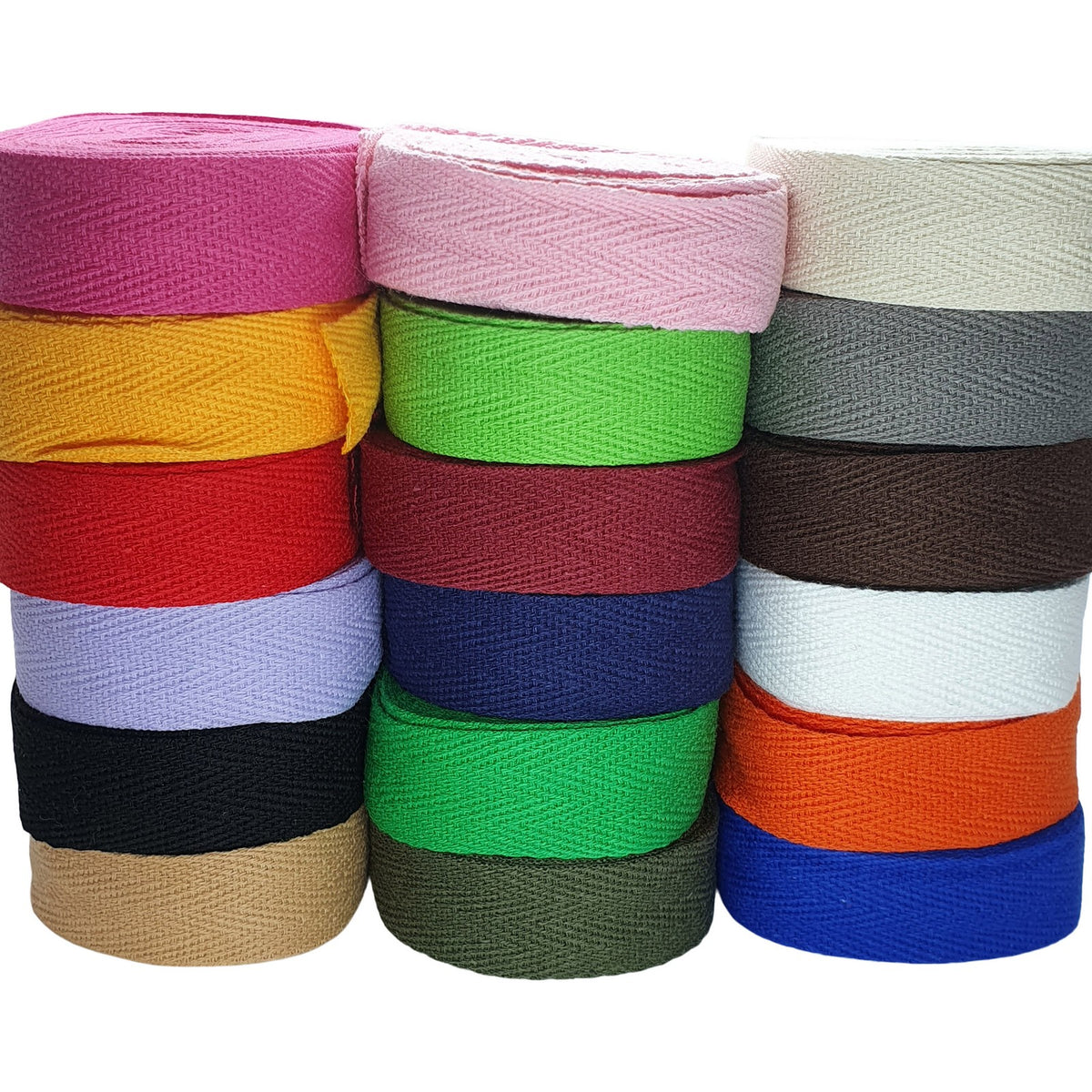 NBEADS 54.68 Yards(50m)/Roll Cotton Tape Ribbons, Herringbone Cotton  Webbings, 30mm Wide Flat Cotton Herringbone Cords for Knit Sewing DIY  Crafts