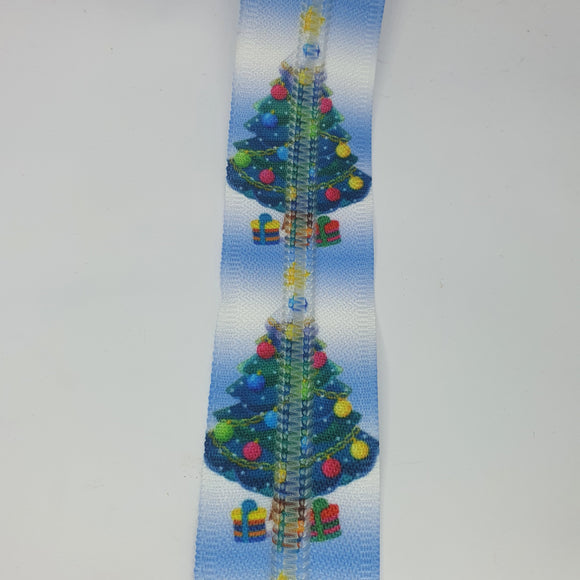 Limited edition Christmas tree sz 5 Zipper Tape