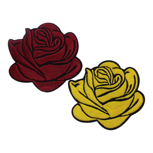 Large Rose Appliques - 2 pack - Multiple Colours