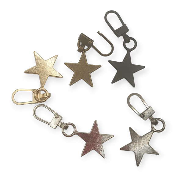 Removable zipper pulls - stars mixed bag