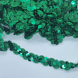 Curved Sequin Lace Braid - 5m x 15mm - 15 colours