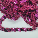 Curved Sequin Lace Braid - 5m x 15mm - 15 colours