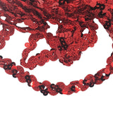 Curved Sequin Lace Braid - 5m x 15mm - 15 colours