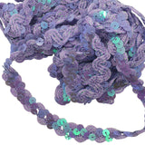 Curved Sequin Lace Braid - 5m x 15mm - 15 colours