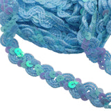 Curved Sequin Lace Braid - 5m x 15mm - 15 colours