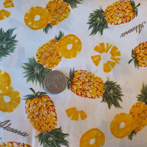 White Pineapples Quilting Cotton