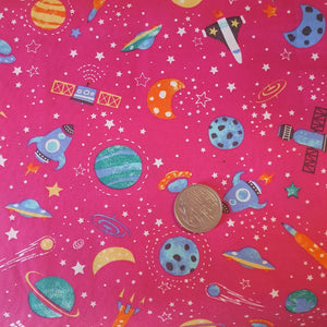 Pink Solar System Quilting Cotton