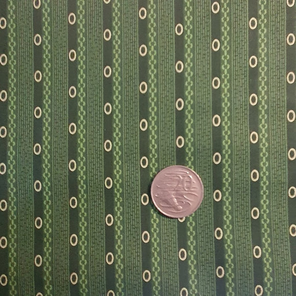 Green Stripes Quilting Cotton