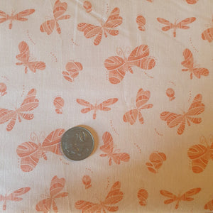 Orange Butterflies Quilting Cotton