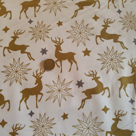 Christmas Raindeers Quilting Cotton
