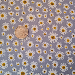 Daisys On Purple Quilting Cotton