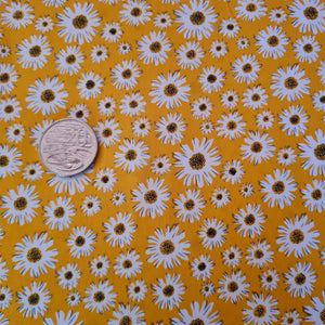 Daisys On Yellow Quilting Cotton