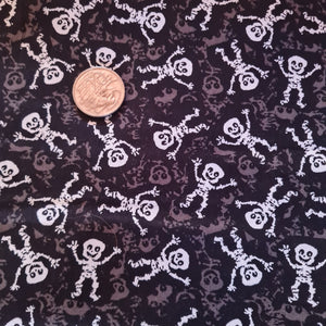 Spooky Halloween Skeletons Quilting Cotton