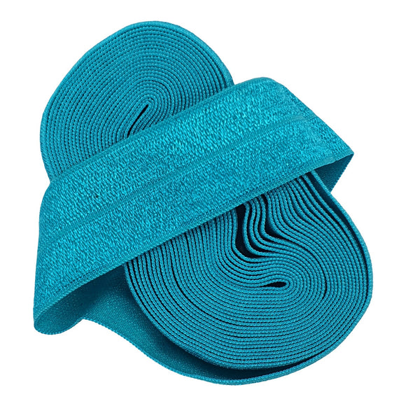 Turquoise Fold Over Elastic, Elastic Ribbon