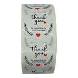 Sticker rolls Thank You - 500pc - Many Styles