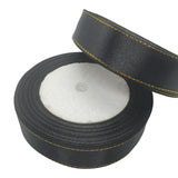 20mm Gold Edged Satin Ribbon 23m