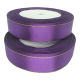 20mm Gold Edged Satin Ribbon 23m