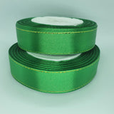 20mm Gold Edged Satin Ribbon 23m