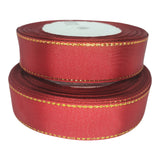 20mm Gold Edged Satin Ribbon 23m