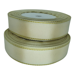 20mm Gold Edged Satin Ribbon 23m