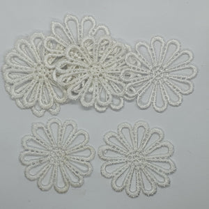 Daisy Flower Embroided Appliques Large - 8pack