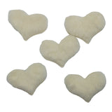 Puffy Furry Heart Appliques - Large 5pack