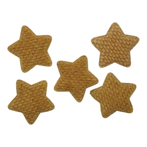 Puffy Textured Star Appliques - Large 5pack