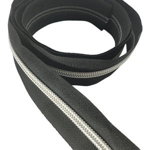 Zipper Tape Black with Silver Teeth #5