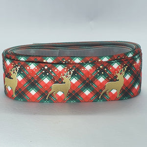 25mm Grosgrain Christmas Ribbon 3m