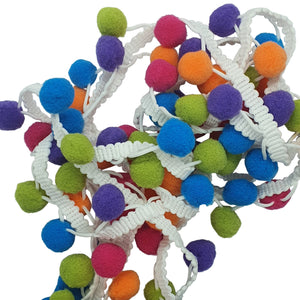 Multi Coloured Large Ball Pom Pom Trim