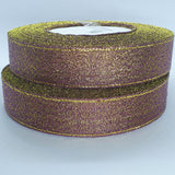 20mm Metallic Glitter Ribbon 23m Rolls