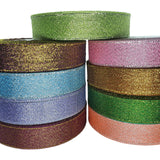 20mm Metallic Glitter Ribbon 23m Rolls