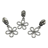 Flower Zipper Pull for #5 Nylon Tape 5pk