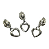 Heart Shape Zipper Pull for #5 Nylon Tape 10pk BULK