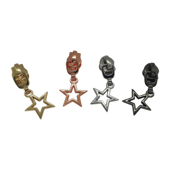 Star Zipper Pull for #5 Nylon Tape 5pk