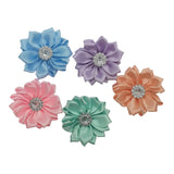 Large Ribbon Flower with Diamanties 10Pk