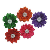 Large Ribbon Flower with Diamanties 10Pk