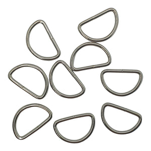 D Rings 25mm Silver 20pk