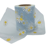 80mm Tulle Ribbon with Daisies 23.5m