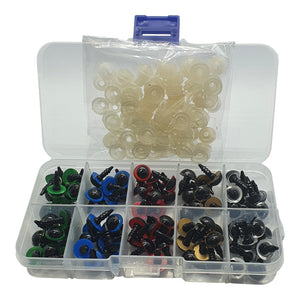 Safety Eyes 100pk in Storage Box - COLOURS