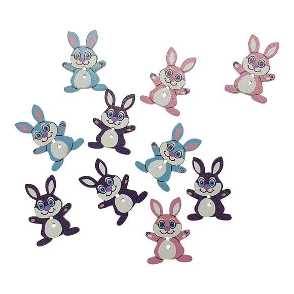 Rabbit / Bunny Wooden Buttons