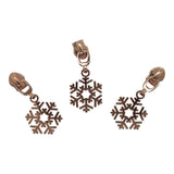 Snowflake Shape Zipper Pull for #5 Nylon Tape 5pk