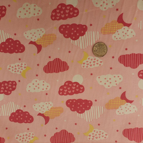 Pink Dream Clouds Quilting Cotton