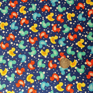 Blue Rubber Ducks Quilting Cotton