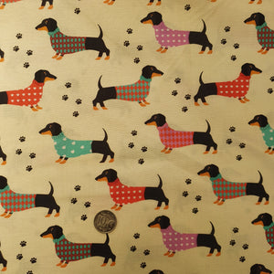 Dachshund  Quilting Cotton